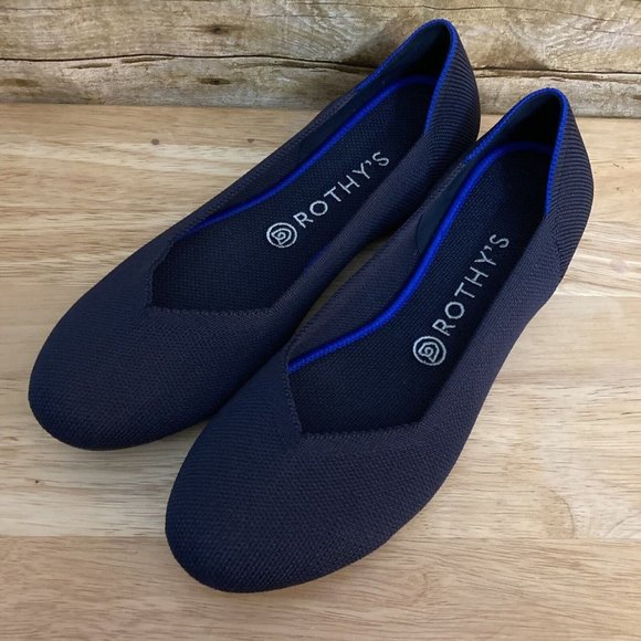 Rothy's Shoes Rothys Maritime Navy The Flat Rounded Toe Comfort Shoe Size Womens Rothys